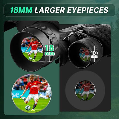 10-30x25 Small Compact Binoculars for Adults - WOZEL High Powered Zoom Binoculars for Bird Watching Hunting Hiking Travel Sports - Lightweight Binocular with Large & Bright Field of View for Kids