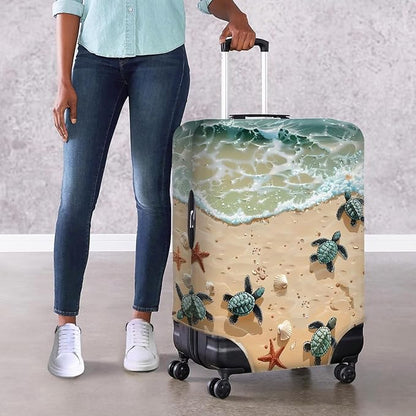 Sea Turtles Luggage Cover Anti-scratch Dustproof Suitvase Protector Fits 26-29 Inch