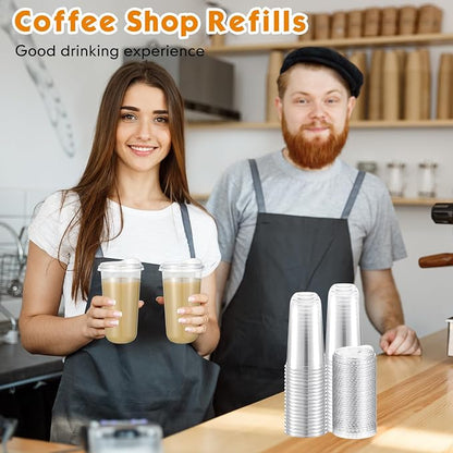 Baderke 50 Pcs Round Bottom Plastic Cups