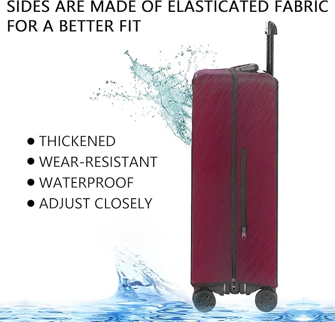 Transparent PVC Suitcase Cover, No Disassembly Required Clear Luggage Protector Suitcase Cover
