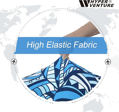 HYPER VENTURE Washable Luggage Cover - Fashion Suitcase Protector Fits 18-22 Inch Luggage (Cockle Stairs, S)