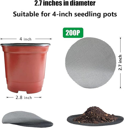 200 Pack 68MM, 2.7 inch Round Mesh Nets