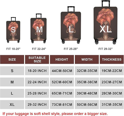 WUJIAONIAO Travel Luggage Cover Baggage Suitcase Cover Protector Skins 18-32 Inch (Brown A10, XL (for 29-32 inch luggage))