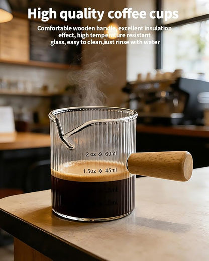 Espresso Measuring Cup 2 OZ, Espresso Glass Cups