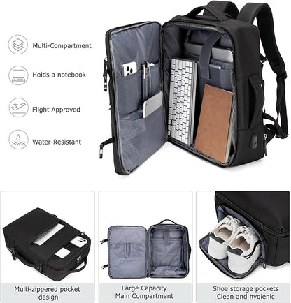 feilario 2 Piece Set 20in Aluminium Frame PC Hard Shell Spinner Wheels Luggage, Built-In TSA lock Carry on Suitcase, with Cup Holder, USB Port, Phone Holder