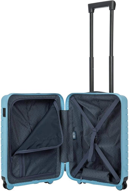 Bric's B|Y Ulisse Spinner Carry-On Suitcase, Lightweight Expandable Hard Shell Luggage with TSA Lock and Smooth 360° Wheels 21 Inch – Sky Blue