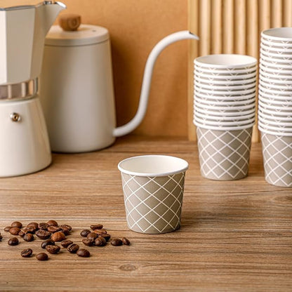 Rtteri 100 Pcs Count 3 oz Disposable Coffee Cups Disposable Espresso Cups Small