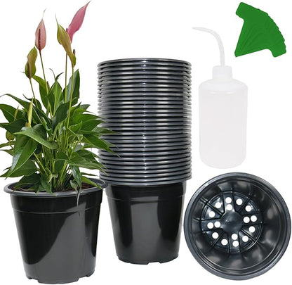 32-Pack 1.5 Gallon Nursery Pots, Thickened Soft Seed Starting Container