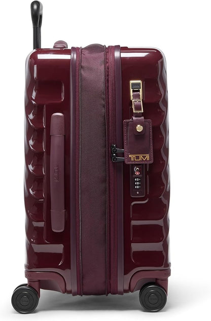 TUMI - 19 Degree International Expandable 4 Wheeled Carry-On - Hard Shell Suitcase - 21.8" X 14.0" X 9.0" - Wine