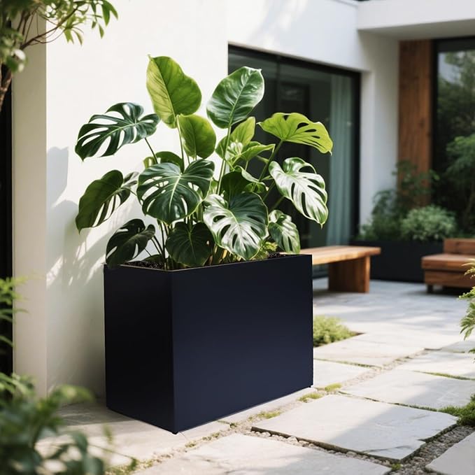 Metal Planter Box Rectangular Block