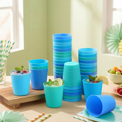 Eccliy 36 Pcs Kids Cups Bulk, 8 oz Plastic Toddler Drinking Cups Unbreakable