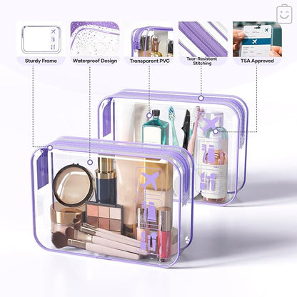 Veken 9/11 Set Compression Packing Cubes for Travel Essentials,Compressible Expandable Large Luggage Suitcase Organizer Bags for Clothing,Durable Space Saver Storage Bags(Light Purple)