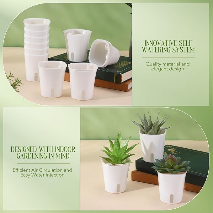 30 Pcs 3 Inch Self Watering Pots Self Watering Planters