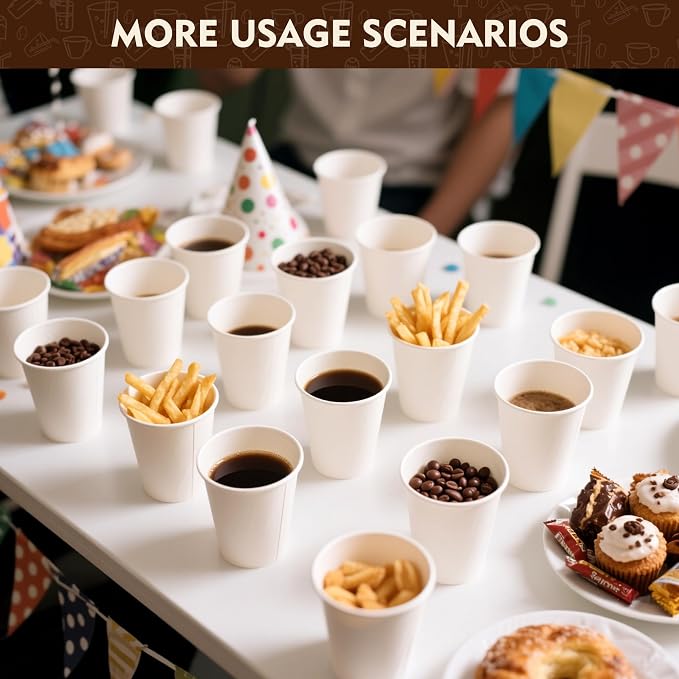 YEEHAW 3 oz 3000 Pack Small White Disposable Paper Cups |