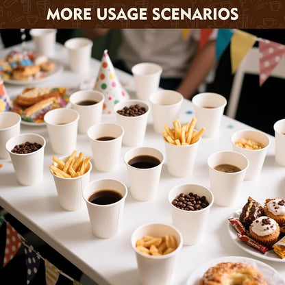 YEEHAW 3 oz 3000 Pack Small White Disposable Paper Cups |