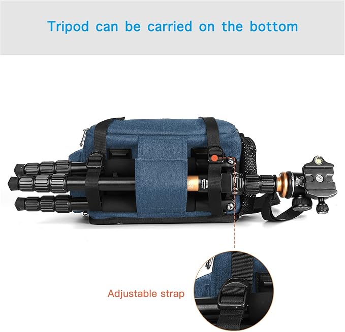 MOSISO Camera Bag Sling Backpack, DSLR/SLR/Mirrorless Full Open Camera Case with Tripod Holder&Rain Cover&Modular Insert, Photography Backpack Compatible with Canon/Nikon/Sony/Fuji, Teal Blue