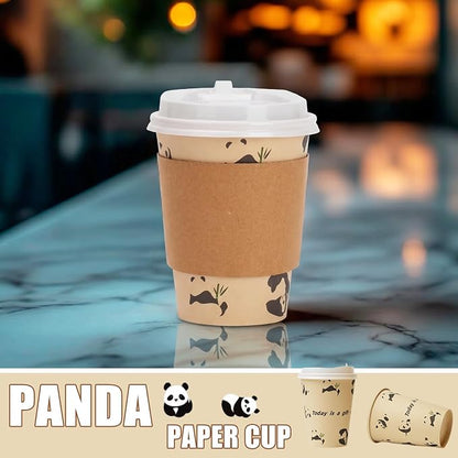 25 Pack 12 oz Disposable Cups Paper Coffee Cups