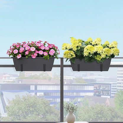 CADUKE Railing Planter Boxes 6 PCS, Planter Boxes