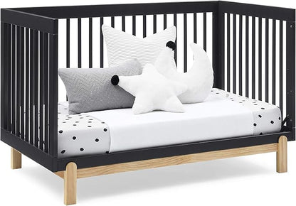 Delta Children Poppy 4-in-1 Convertible Crib, Midnight Grey/Natural