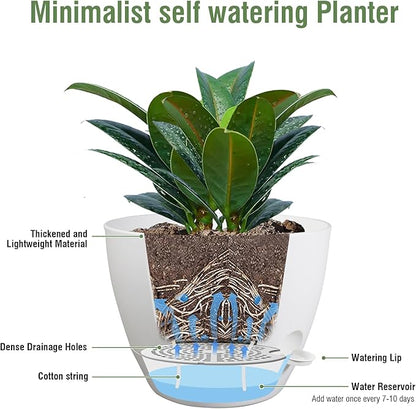 12 inch Large Self Watering Pots