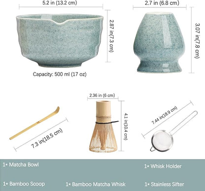 Ochcahser Matcha Set, Matcha Whisk Set Includes 17 oz Matcha Bowl | Matcha