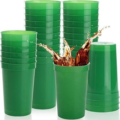 Fasmov 30 Pack 16 oz. Plastic Cups Plastic Tumblers Blank Reusable Drink