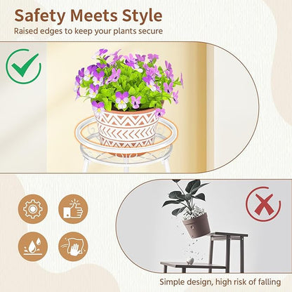 LASZOLA White 3 Tier Tall Plant Stand