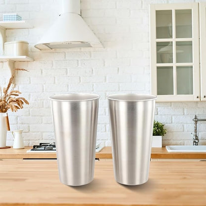 Stainless Steel Camping Mug Set, Lightweight Handleless Travel Coffee Cup