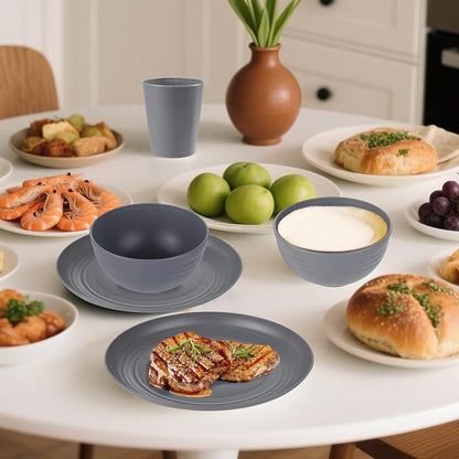 Wheat Straw Dinnerware Sets, Unbreakable Dinner Plates