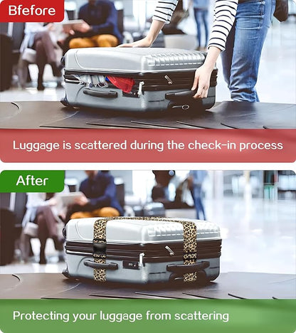 Luggage Straps for Suitcases Travel Belt Luggage Band Heavy Duty Traveling Luggage Identifier Cute Women Girls Unique Accesory,