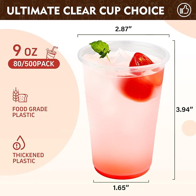 YEEHAW 9 oz Plastic Cups, 500 Pack