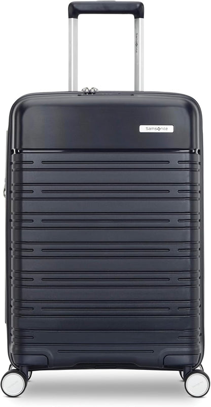 Samsonite Elevation Plus - Carry-On Hardside Luggage - Scratch Resistant Polypropylene Shell, RightHeight™ Adjustable Handle, Integrated AirTag Holder, TSA Lock, WetPak™ Compartment - Midnight Blue