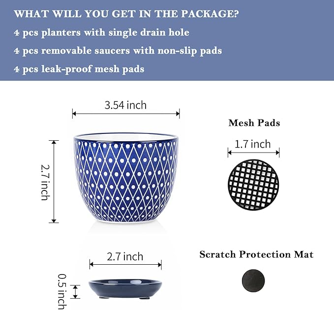Selamica Ceramic Succulent Pots