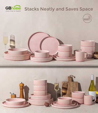 GBHOME Stoneware Dinnerware Sets