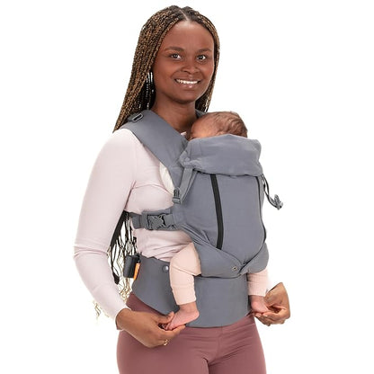 Beco 8 Baby Carrier from Newborn to Toddler (7-45lbs) - All in 1 Hybrid Front, Hip and Backpack Style Carrier with Breathable, Cooling Mesh - Dark Grey