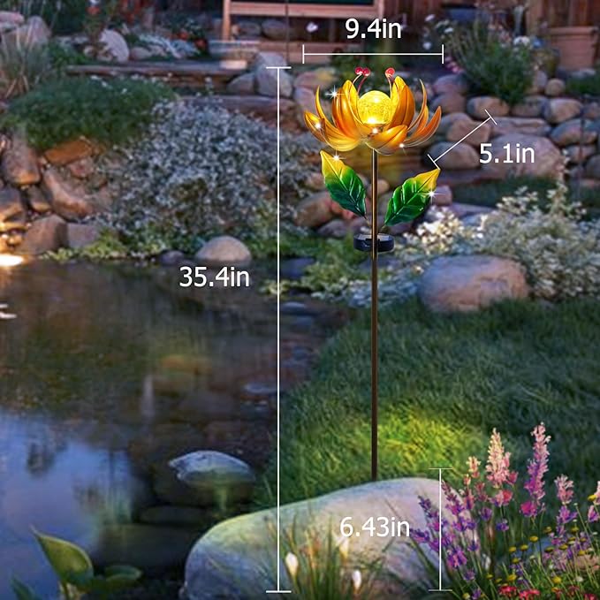Solar Lights Wind Spinners for Yard and Garden