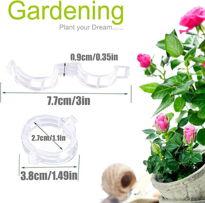 Plant Support Clips, Plastic Trellis Clips, Grape Vine Tomato Vine Vegetables