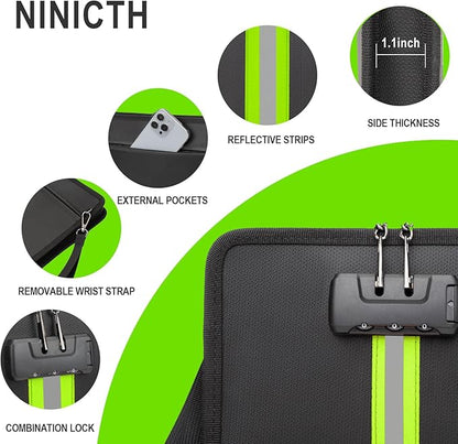 Fire Proof Money Bag for Cash,Money Bag with Lock and Zipper,Safe Fireproof Waterproof,Suitable for Cash, Mobile Phones, Keys, Credit Cards