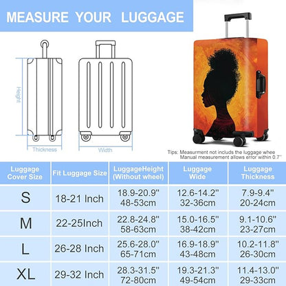 Luggage Cover Washable Suitcase Protector Anti-scratch Suitcase cover Fits 20-34 Inch Luggage (Girl-3, M(24-26inch suitcase))