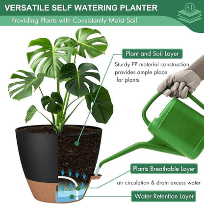 12/10/8 Inch Self Watering Pots