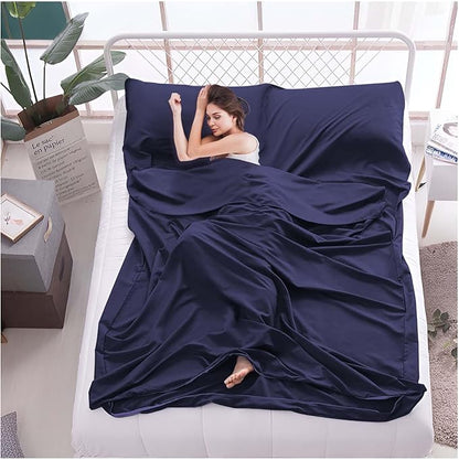 Sleeping Bag Liner,Travel Sheet & Adult Sleep Sack, Camping Sheets Travel Sleep Sack for Backpacking,Hotels & Hostels -Lightweight Single &Double Travel Sheet Camping Sheets