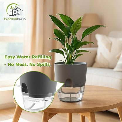 Planterhoma 5 Pack Self Watering Pots