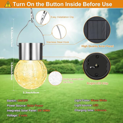 12Pack Hanging Outdoor Solar Lights