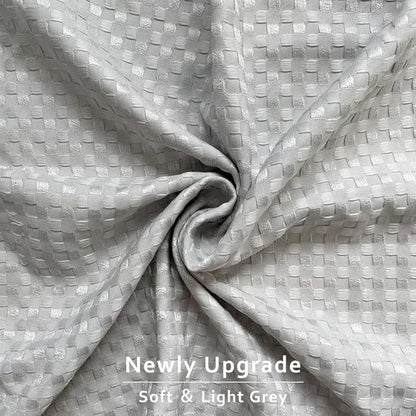 MIYE Pleated Waffle Weave Bed Skirt, Tailored Dust Ruffle 14 Inch Drop Easy Fit, Machine Washable (Light Grey, Full - 14" Drop)