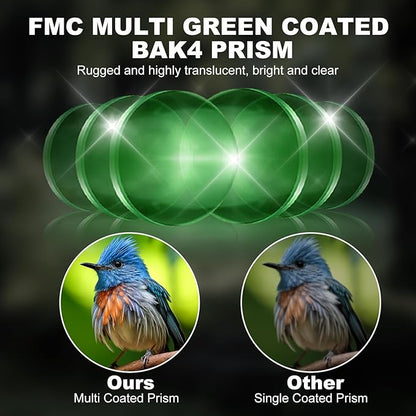 USCAMEL Binoculars for Adults and Kids 8×21 High Powered Compact Binoculars BAK4 Prism Easy Focus - for Bird Watching, Outdoor Use, Hunting, Travel (Black)