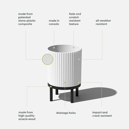 Veradek Demi Series Round Planter w/Stand