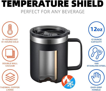 12 oz Insulated Travel Coffee Mug