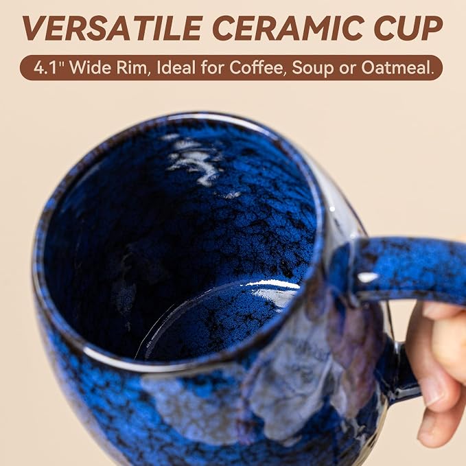 Cosmic Nebula Ceramic Coffee Mug - 21 oz Large Coffee Cup
