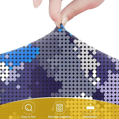 30 Inch PVC Luggage Protector Covers for TSA Approved Clear Suitcase Cover Protector Transparent Luggage Protective Cover Set (Map, Suitable for 30"-31")