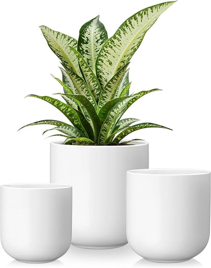 vancasso Ceramic Plant Pots, 4+5+6 inches, Planters